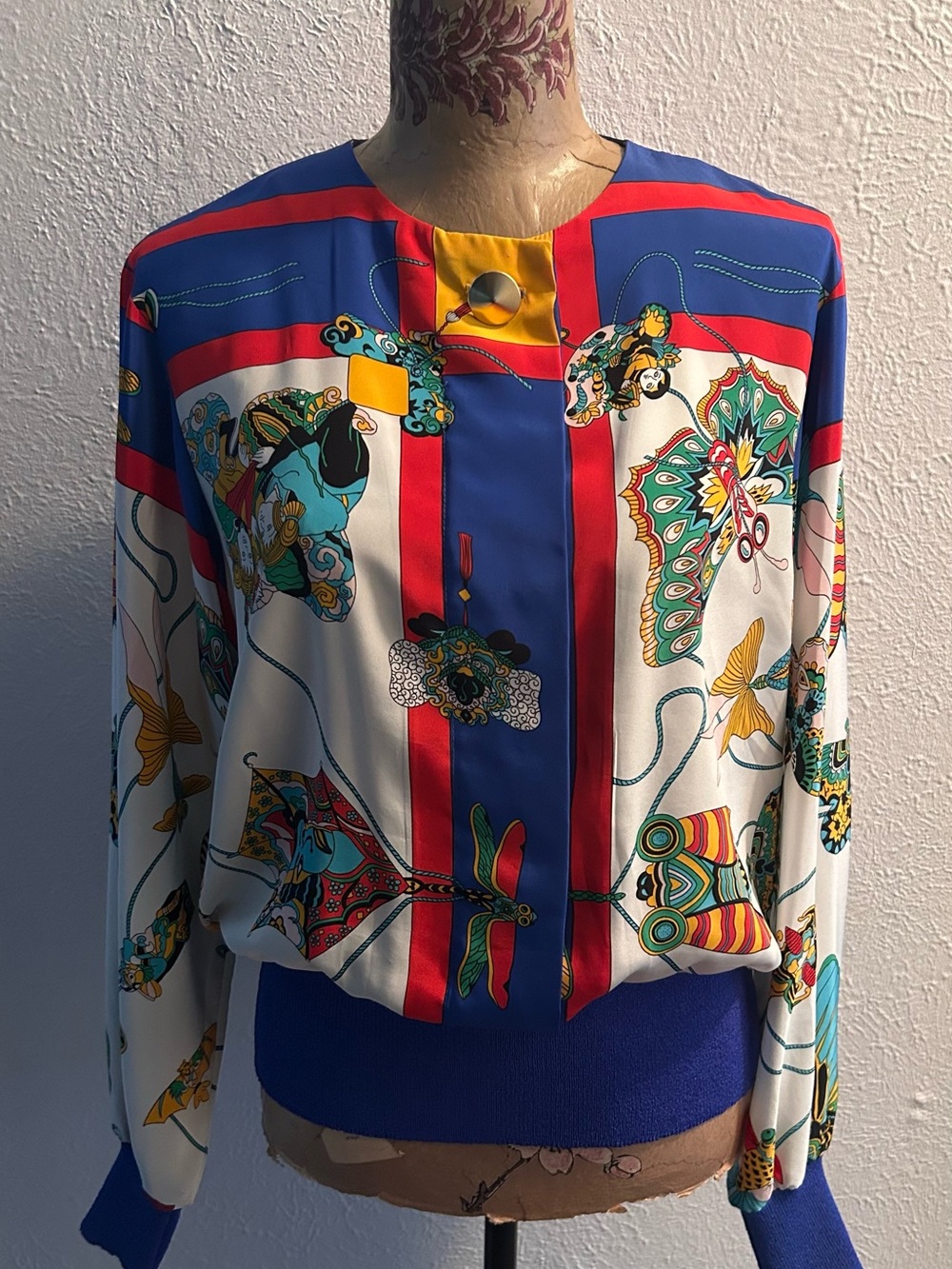 Multicolor blouse - Red, Blue & Yellow
